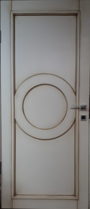 Межкомнатная дверь в профиле массив (эмаль с патиной) Иркутск