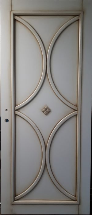 Межкомнатная дверь в профиле массив (эмаль с патиной) Иркутск